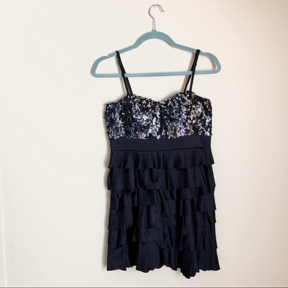 Forever 21 Black/Silver Sequin Cocktail Mini Dress